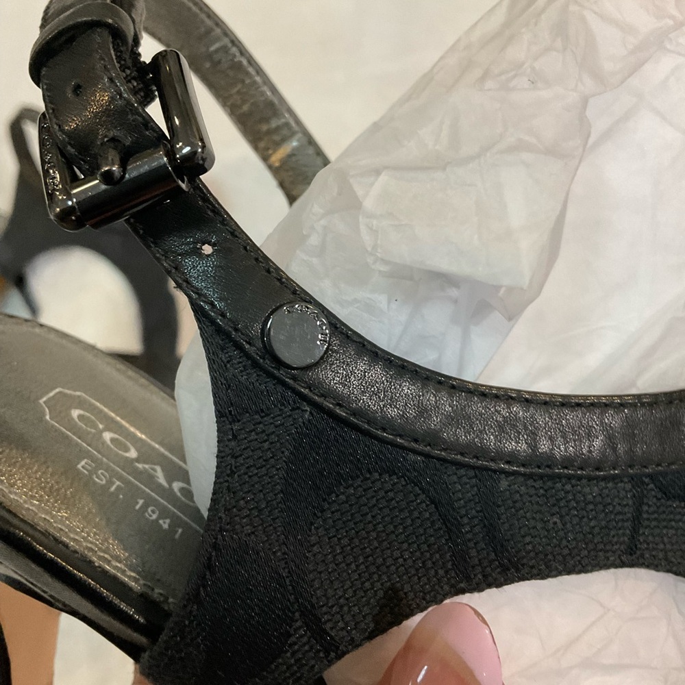 Coach Black Strappy High Heels - Picture 9 of 11